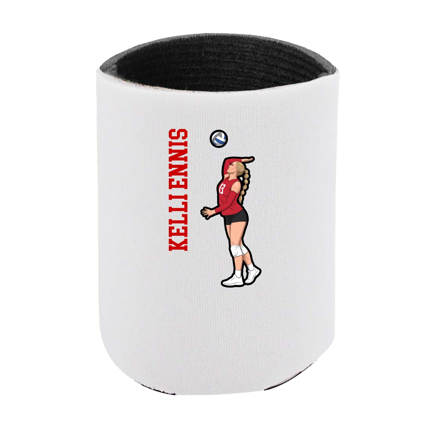 Can Holder — Name Vertical in White