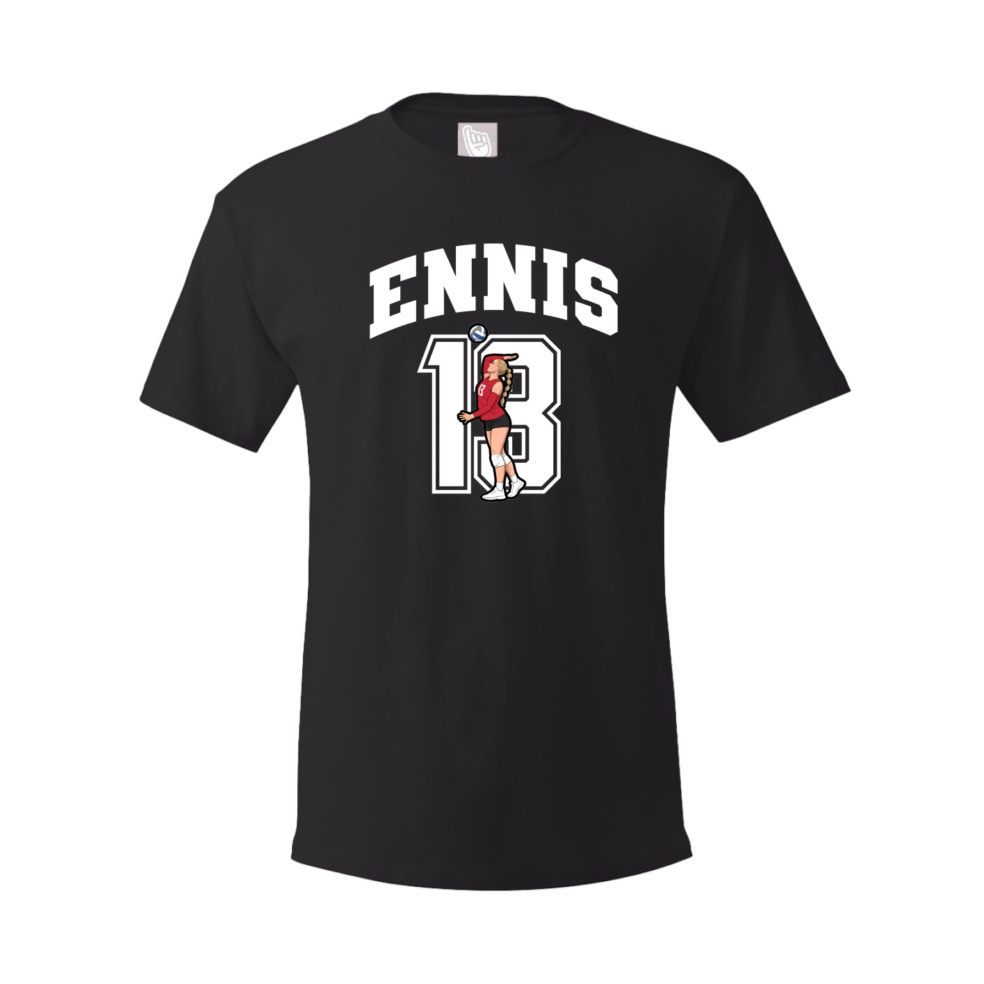Youth Tee — Number in Black