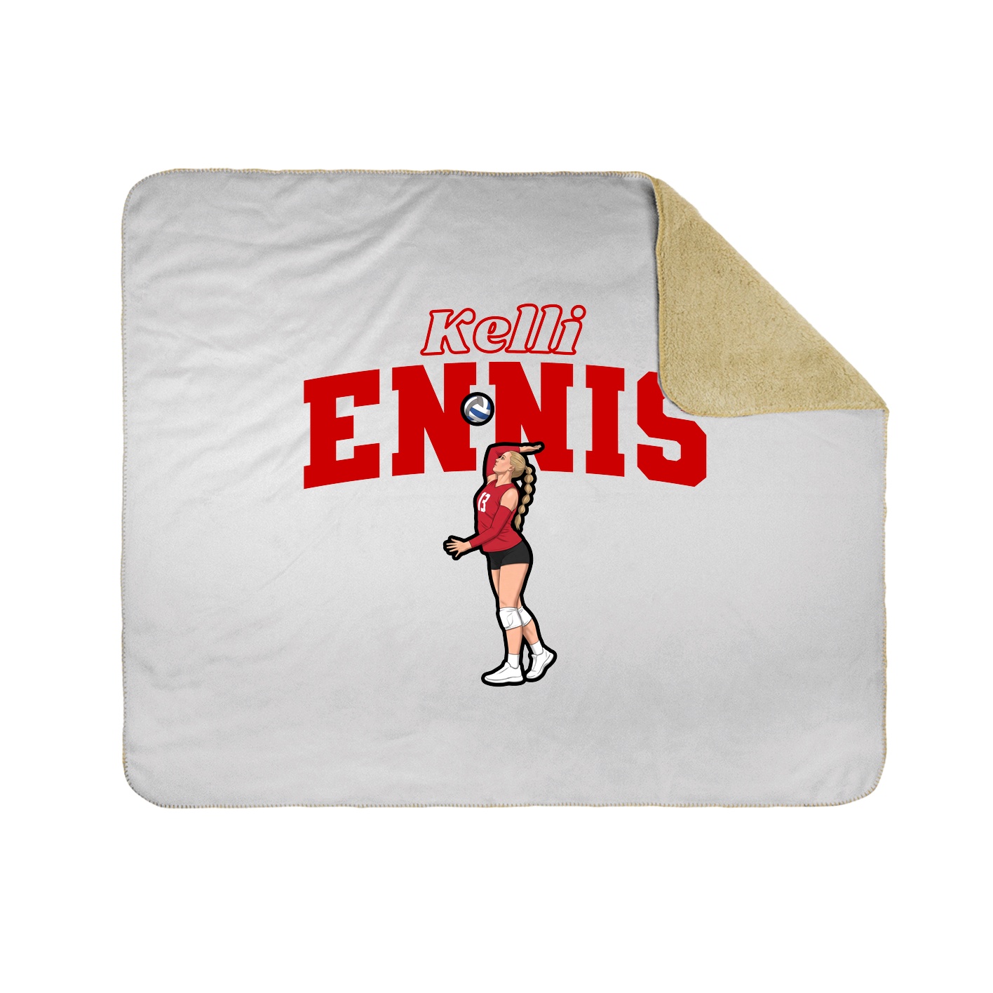Throw Blanket — Name Arch in White