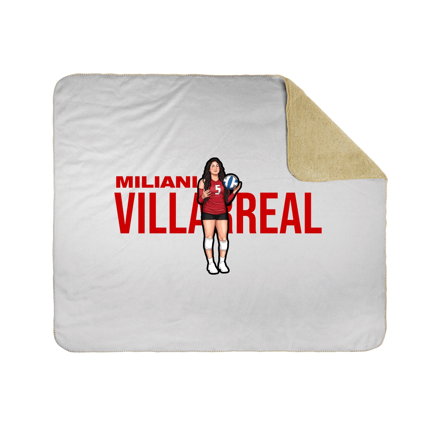 Throw Blanket — Player Name in White
