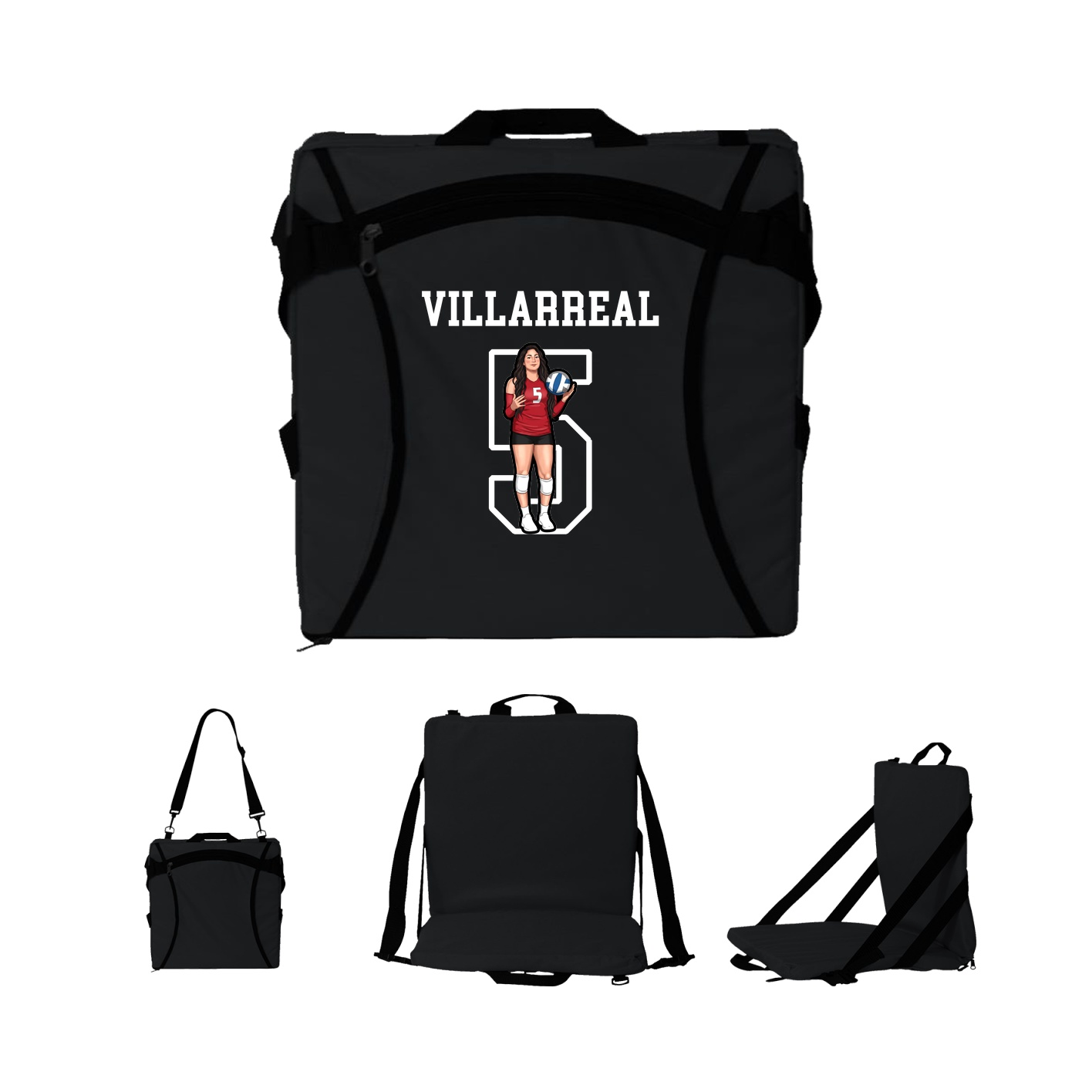 Folding Stadium Seat — Shirsey in Black