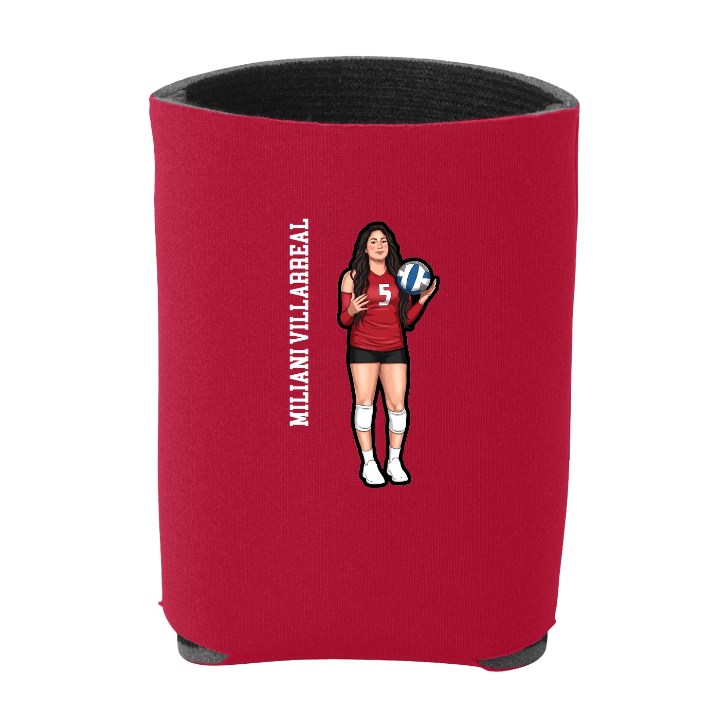 Can Holder — Name Vertical in Red
