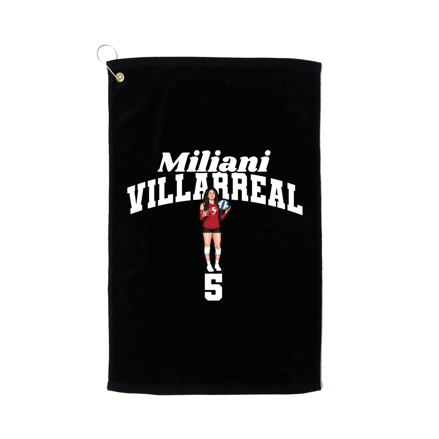 Golf Towel — Signature Arch in Black