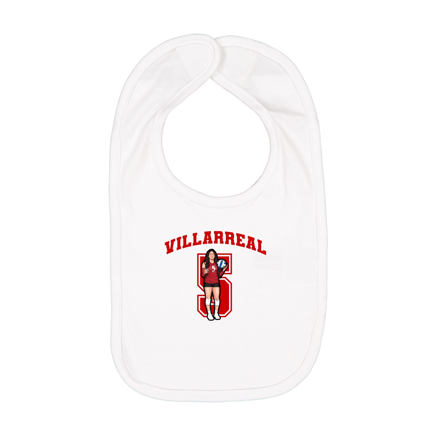 Infant Bib — Number in White