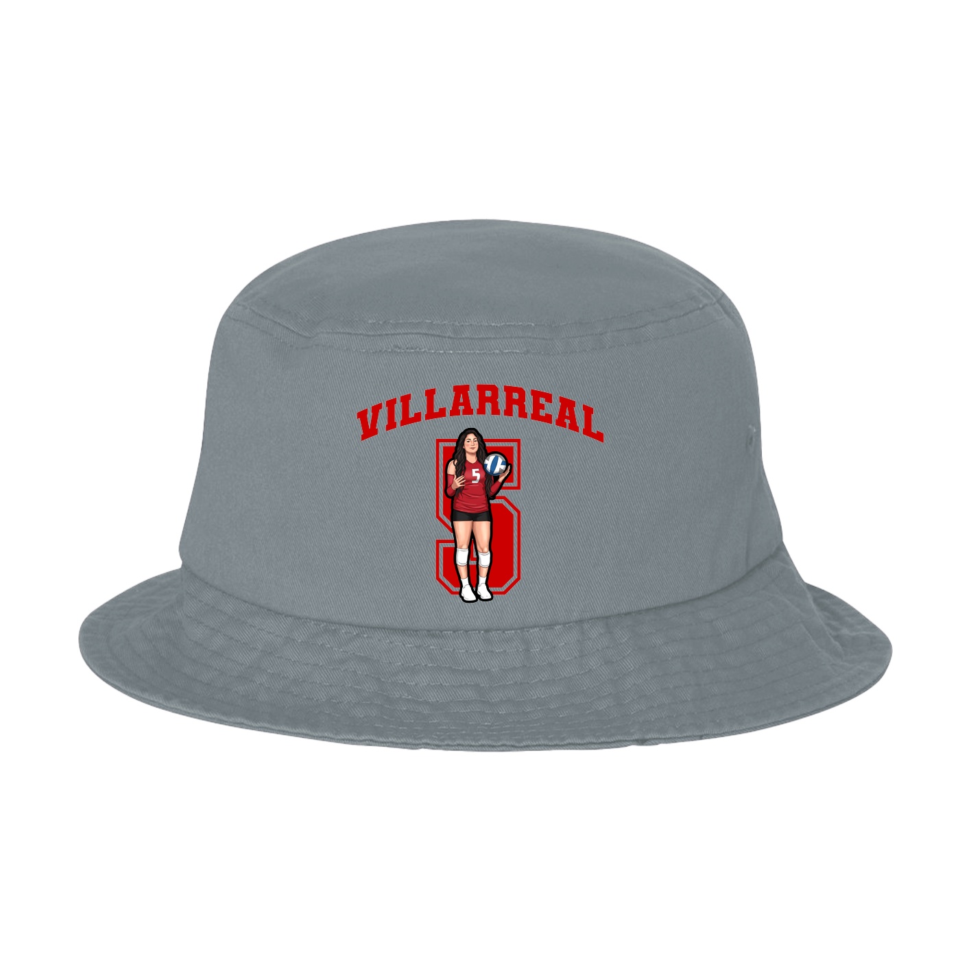 Bucket Cap — Number in Grey
