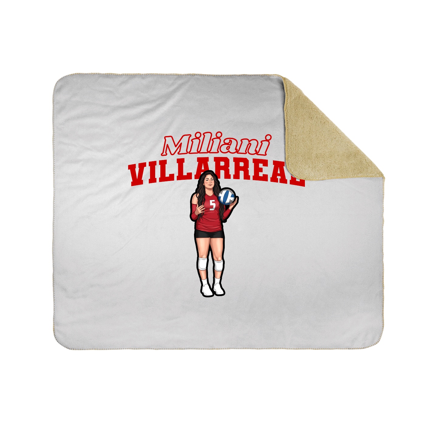 Throw Blanket — Name Arch in White