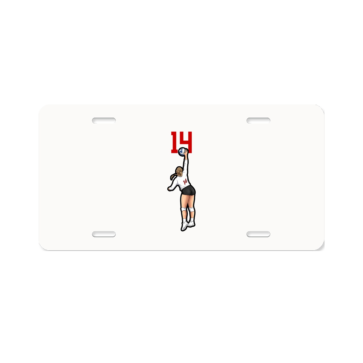 License Plate — Number Top in Classic