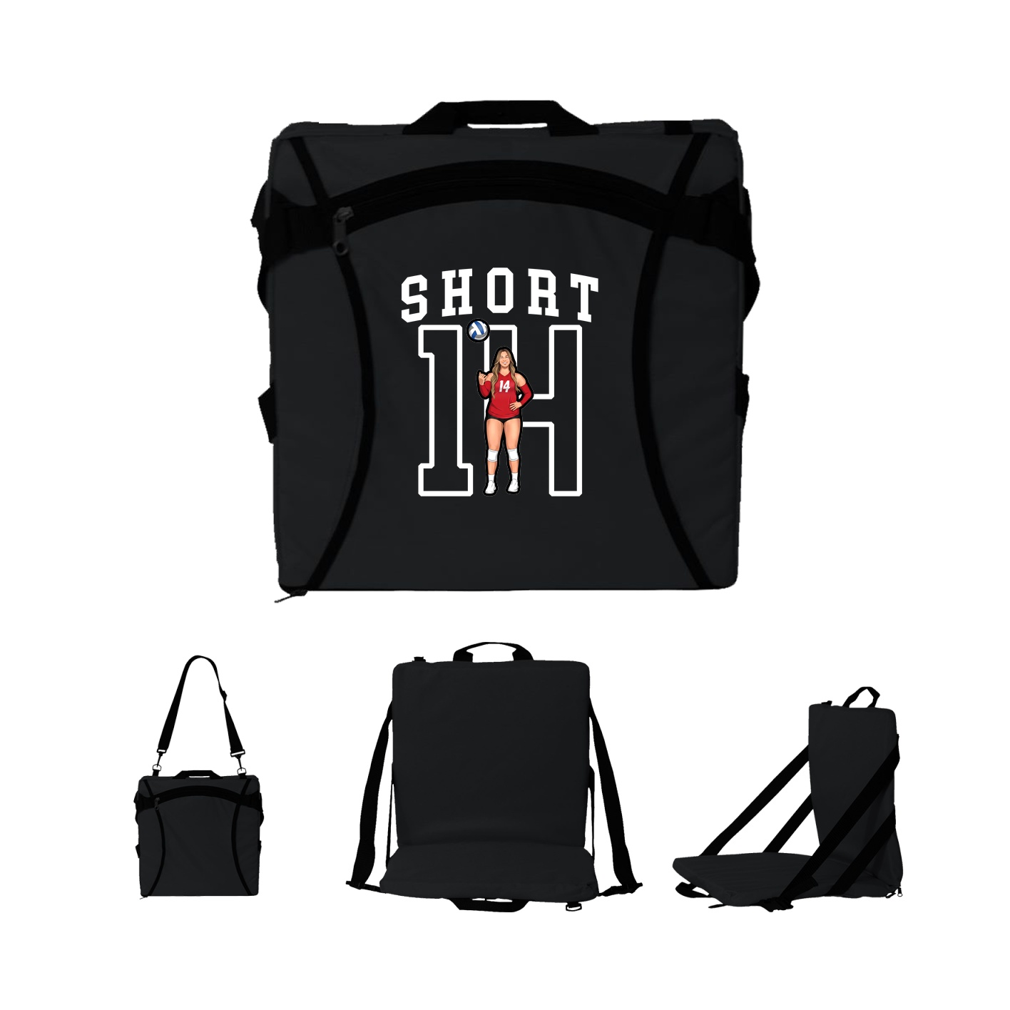 Folding Stadium Seat — Shirsey in Black
