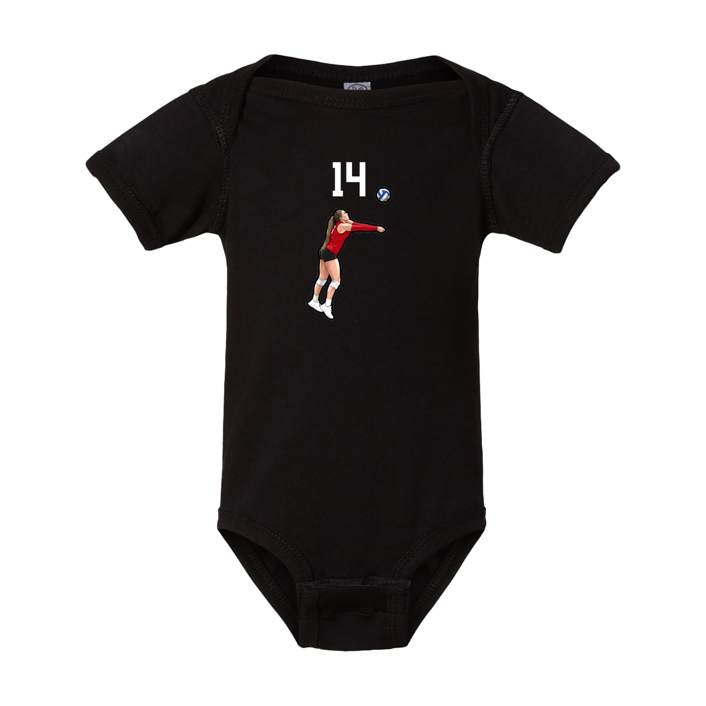 Baby Onesie — Number Top in Black