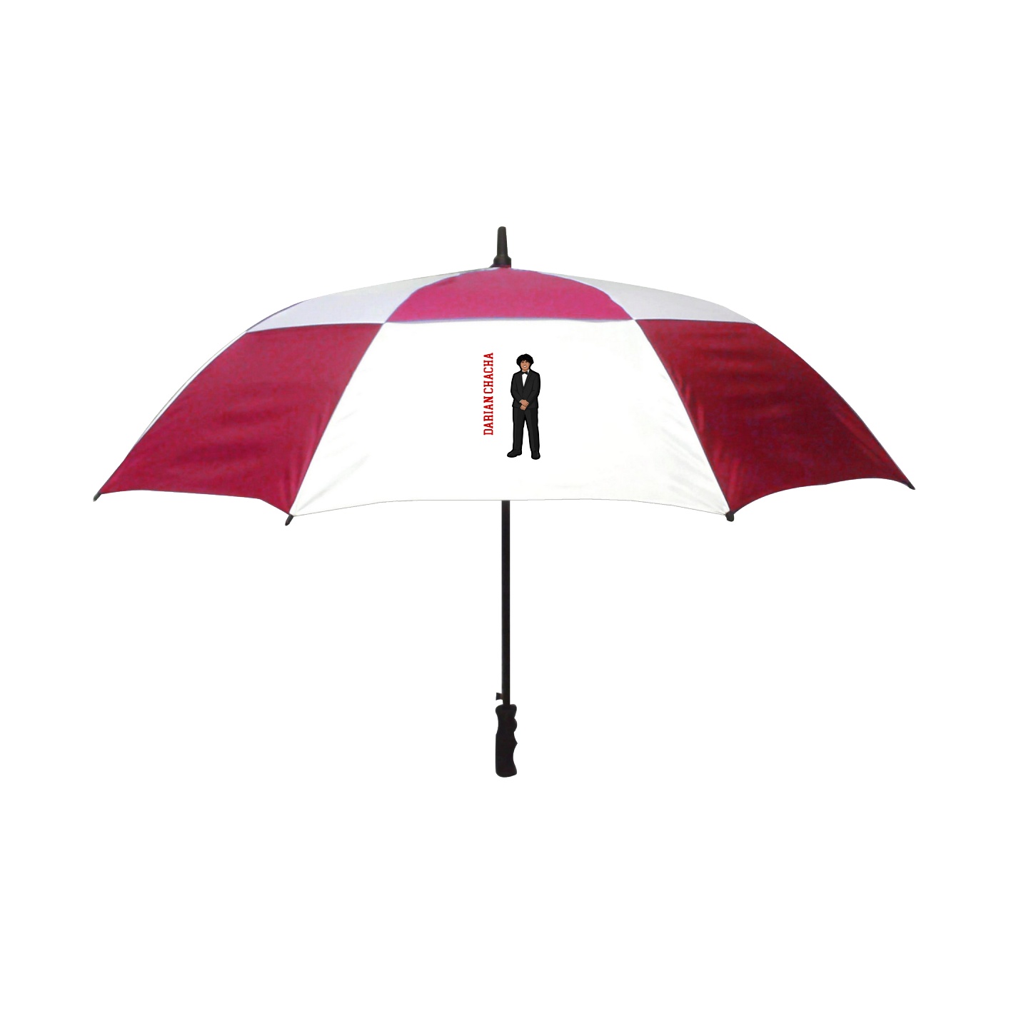 Golf Umbrella — Name Vertical in Red