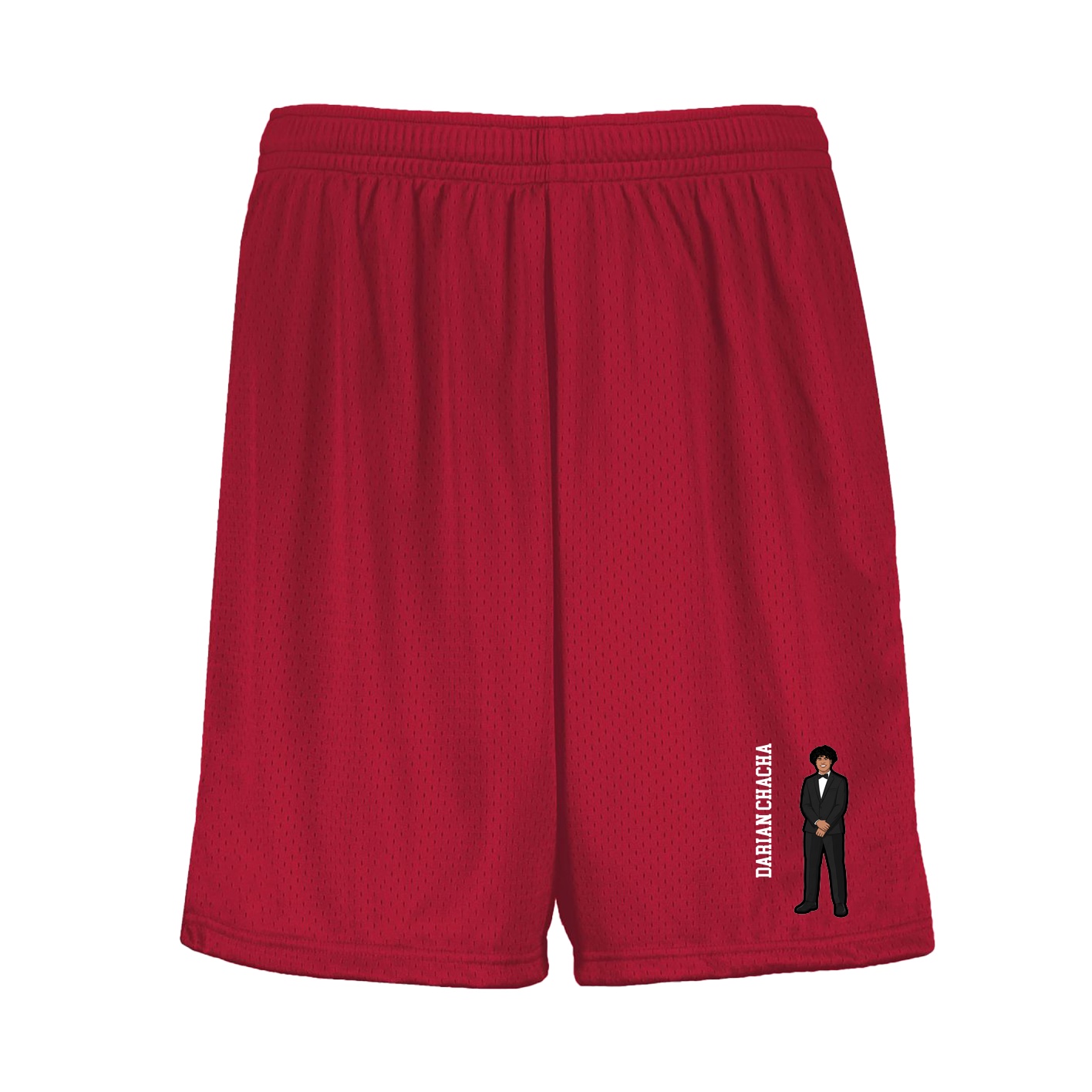 Shorts — Name Vertical in Red