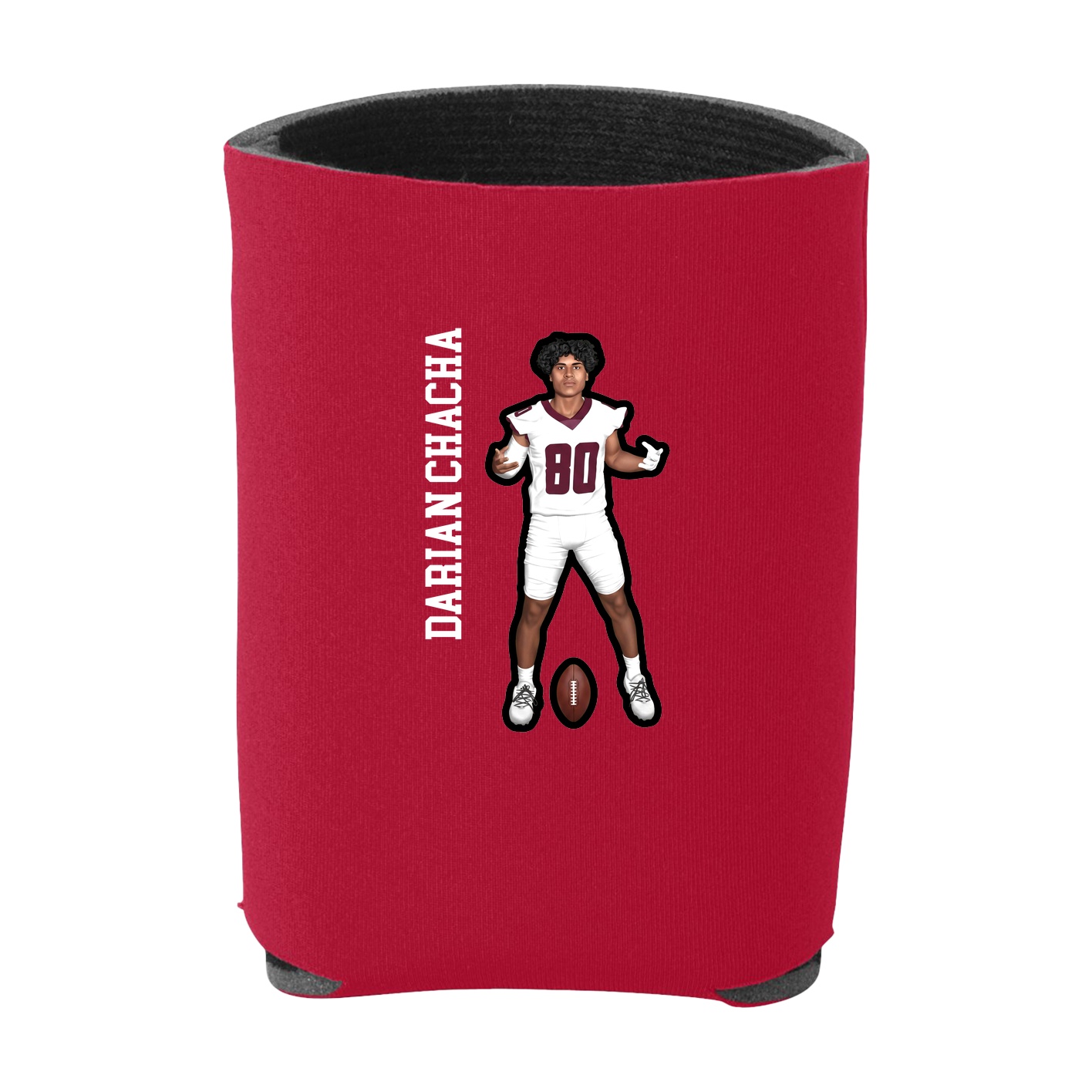 Can Holder — Name Vertical in Red