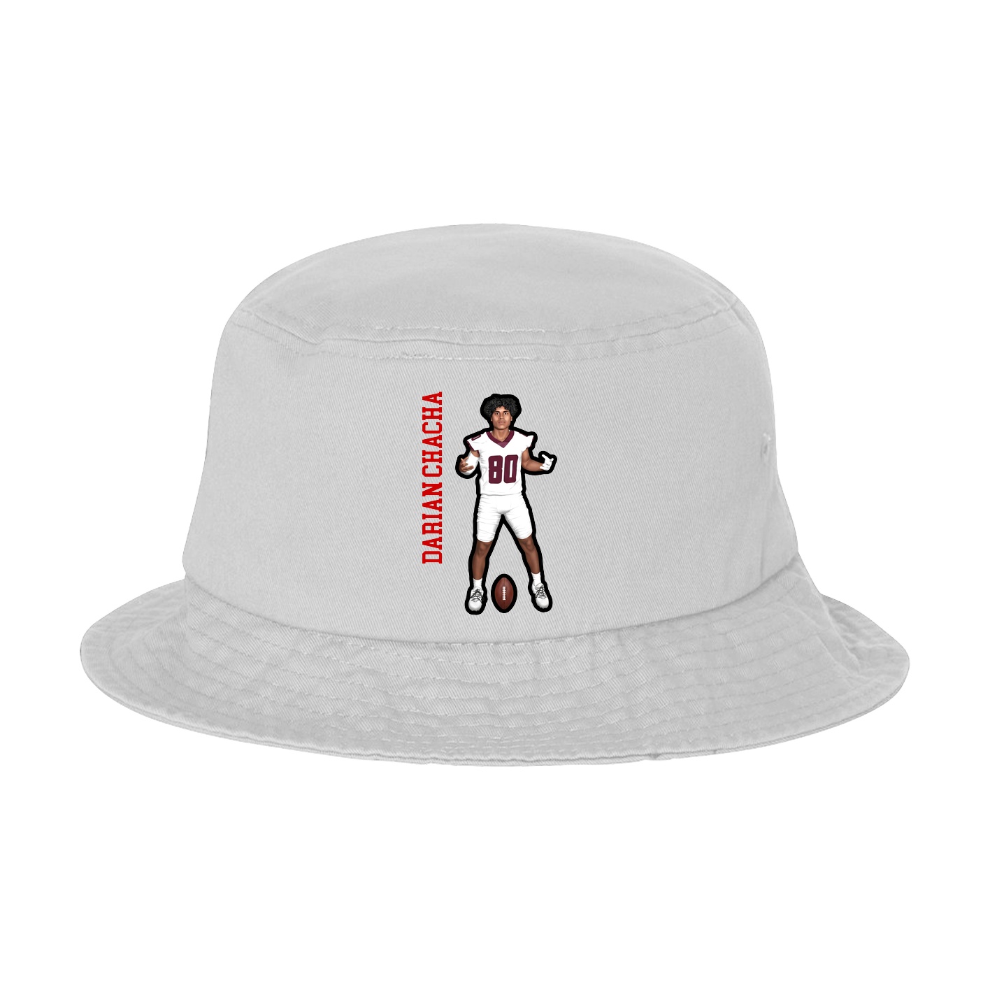 Bucket Cap — Name Vertical in White