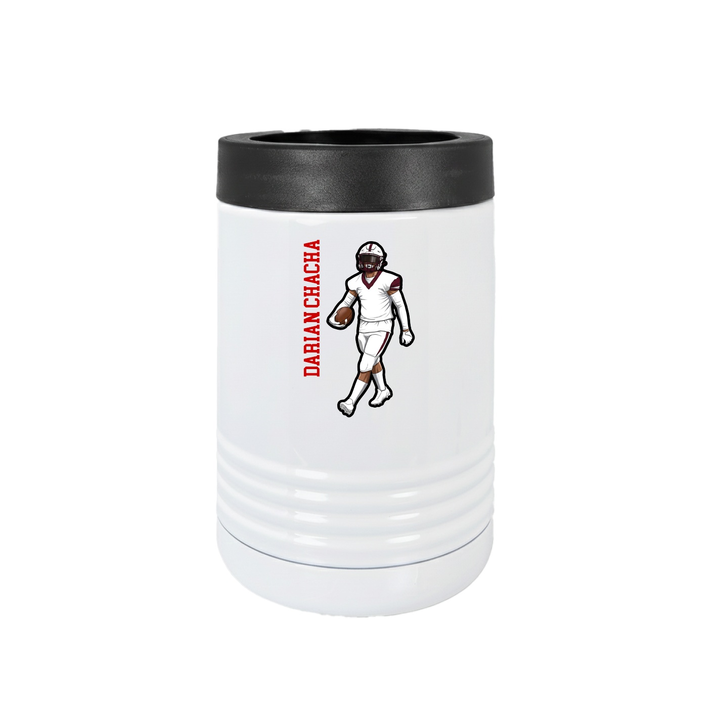Beverage Holder — Name Vertical in White