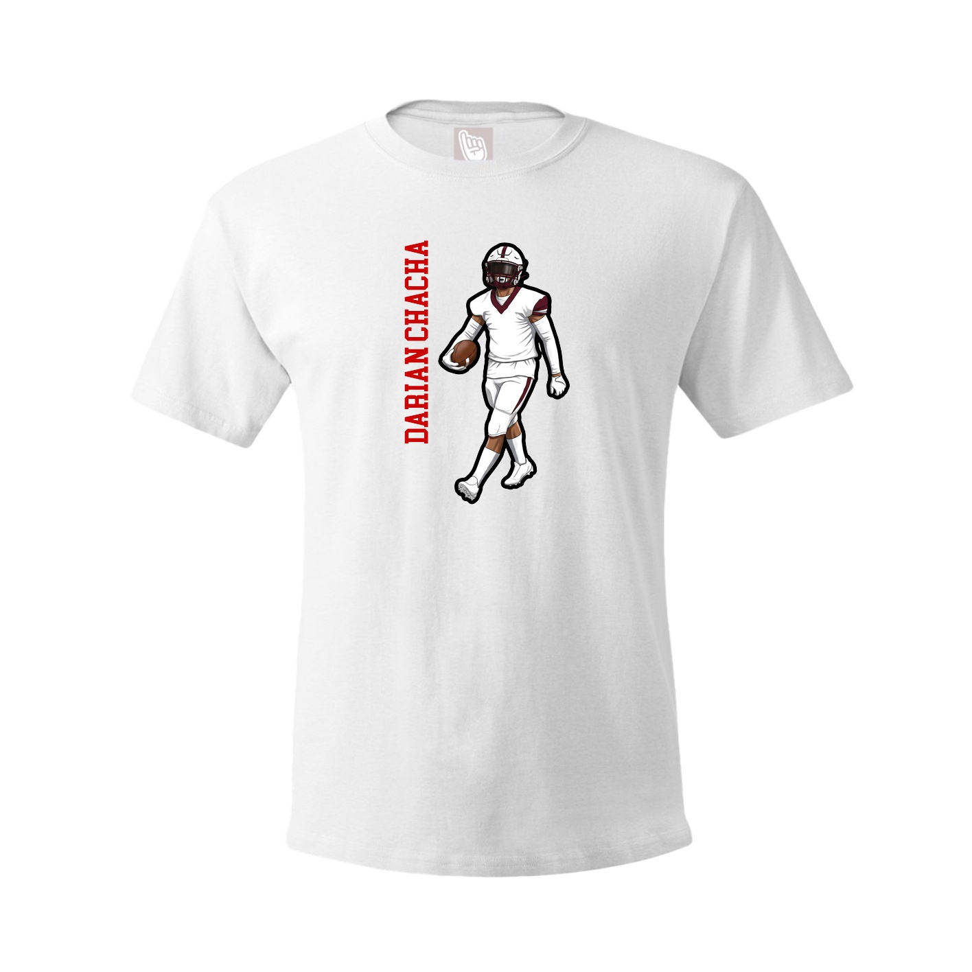 Tee — Name Vertical in White