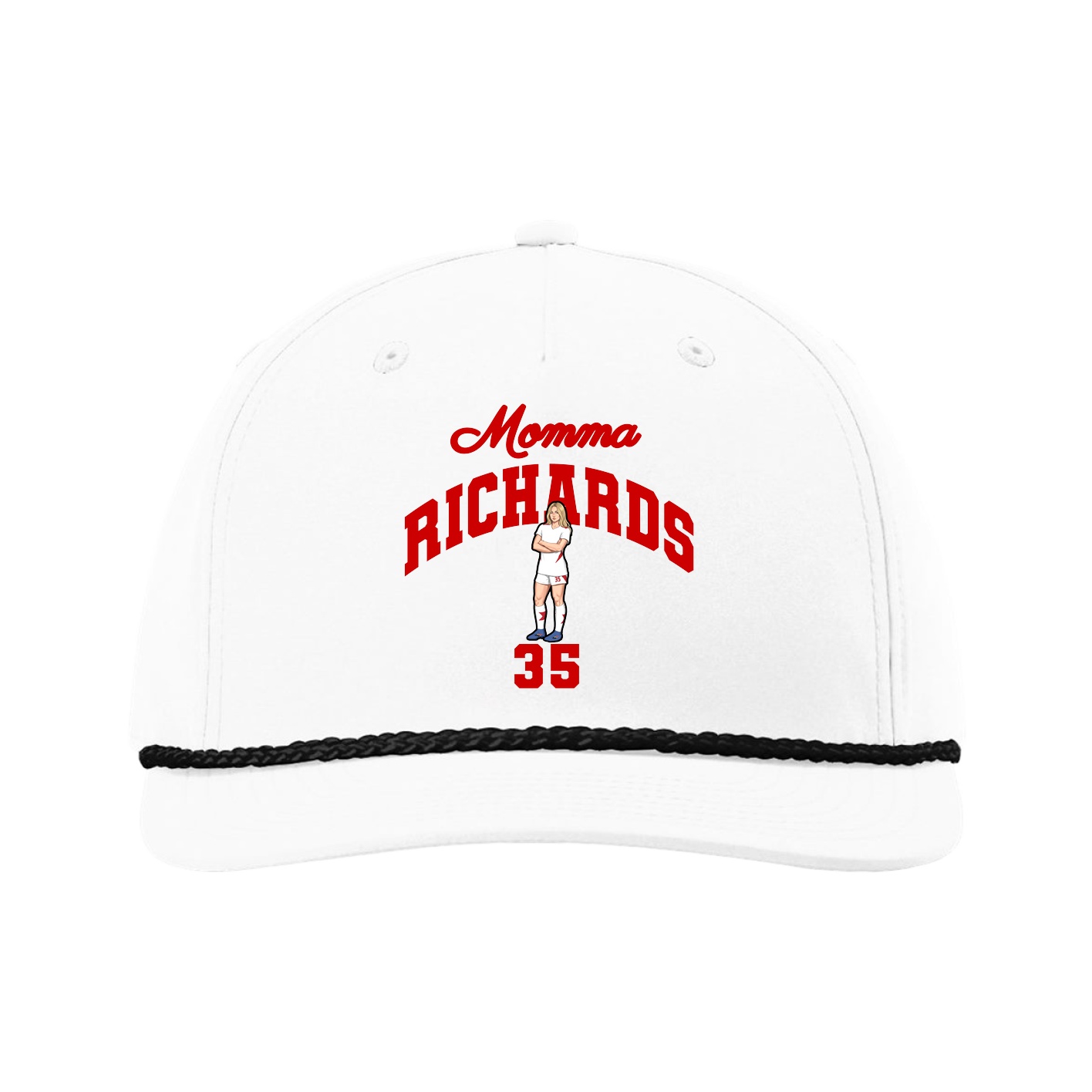 Five-Panel Classic Rope Cap — Mothers Day Arch in White