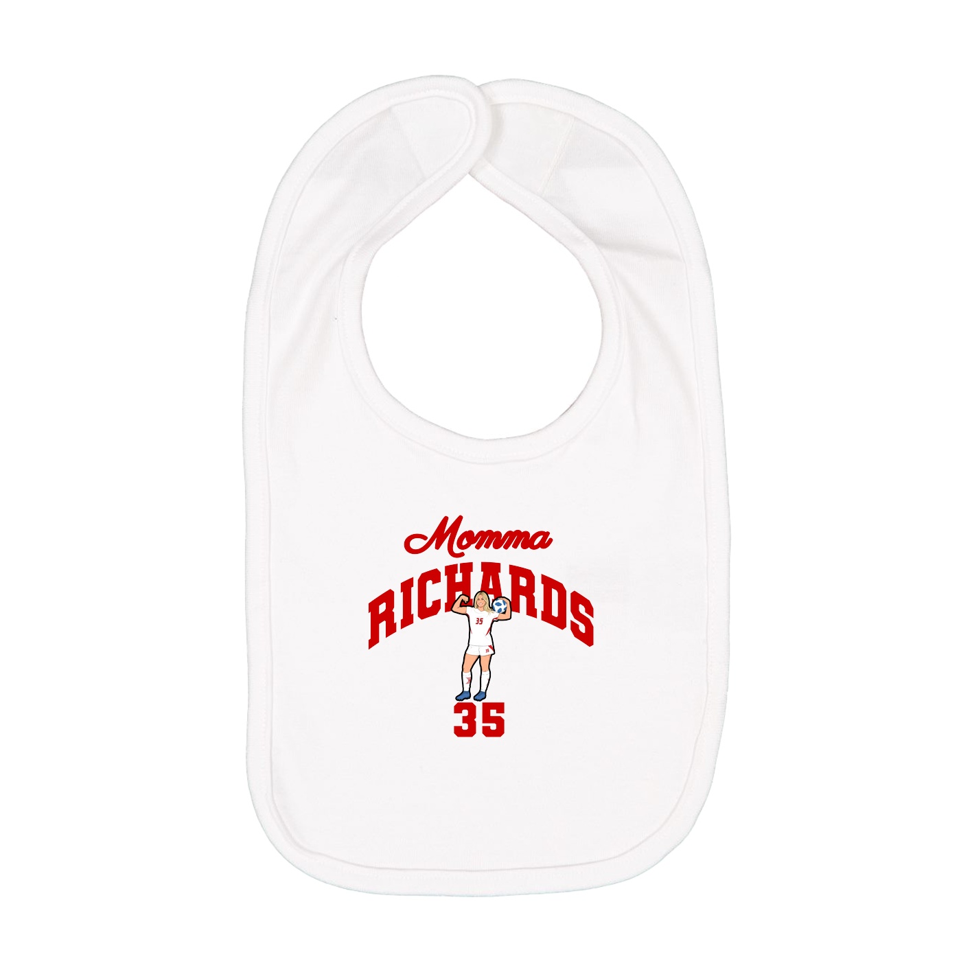 Infant Bib — Mothers Day Arch in White