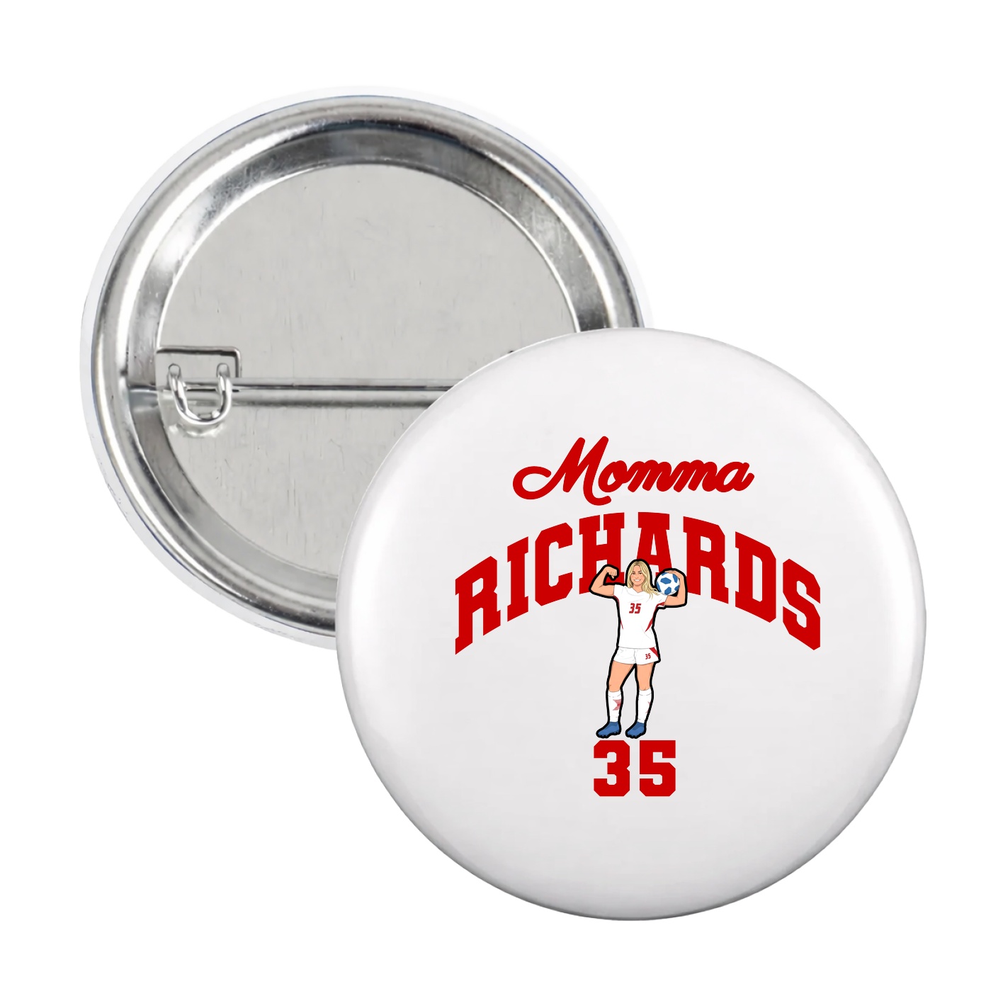 Game Day Button — Mothers Day Arch in White