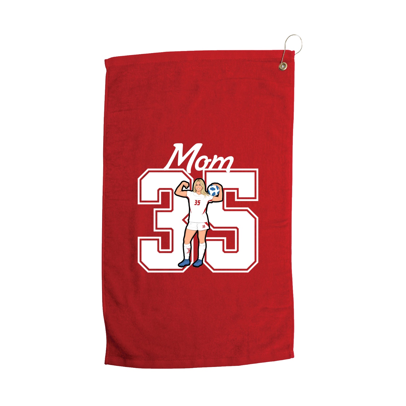 Golf Towel — Mothers Day Shirsey in Red