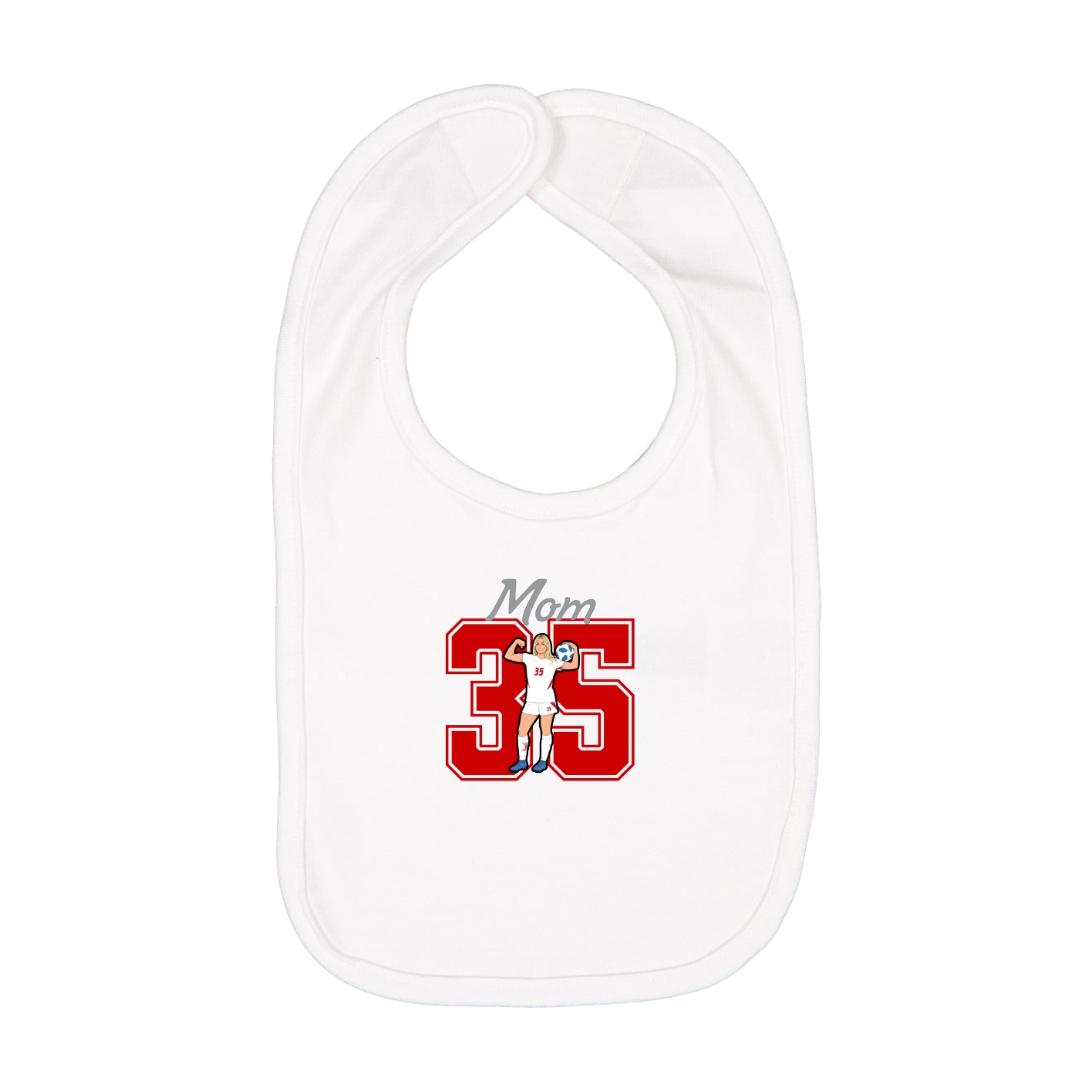 Infant Bib — Mothers Day Shirsey in White