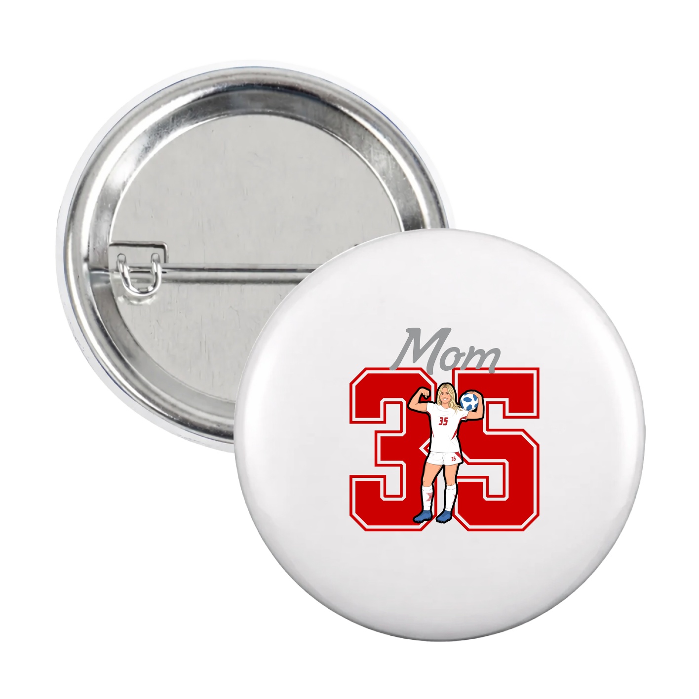 Game Day Button — Mothers Day Shirsey in White