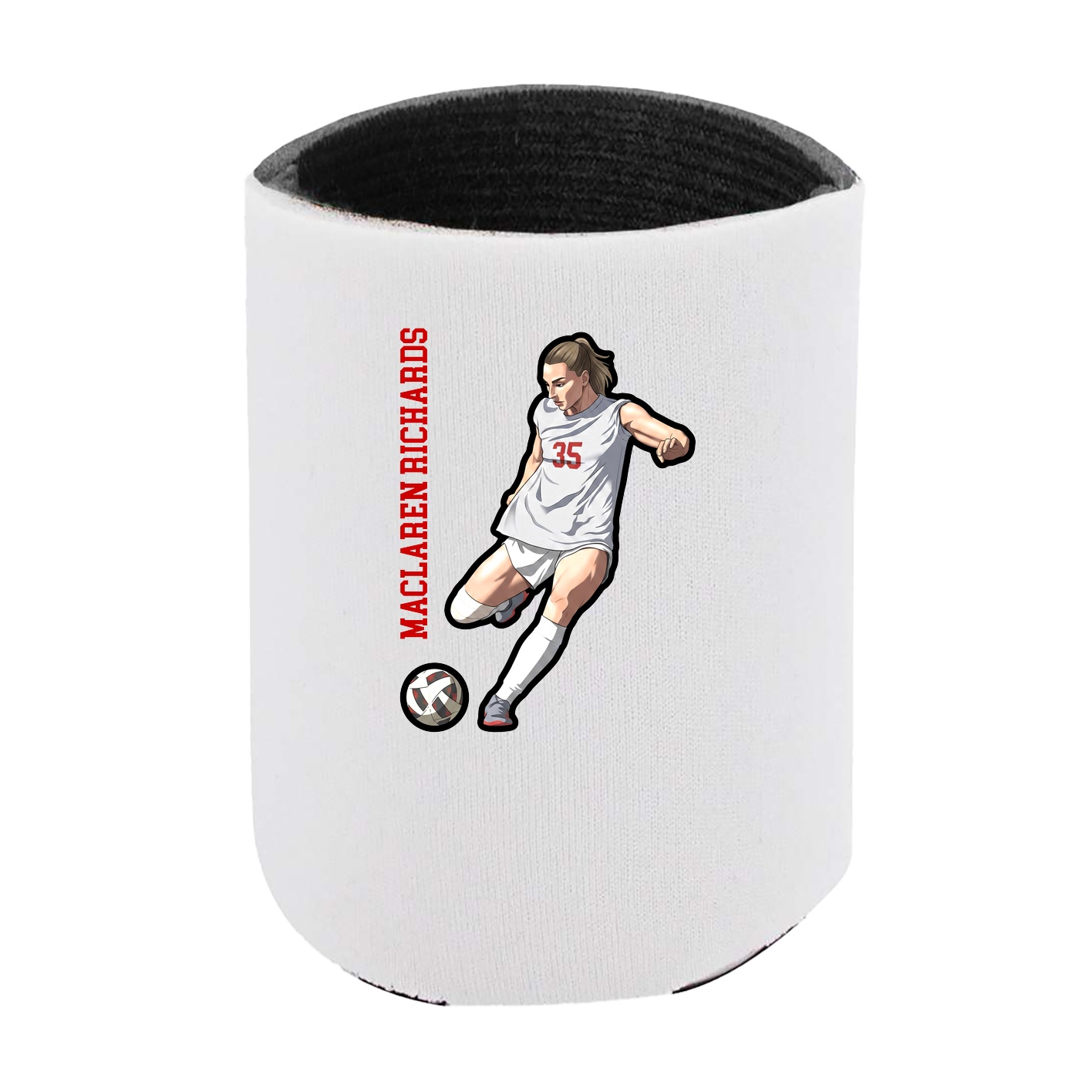 Can Holder — Name Vertical in White