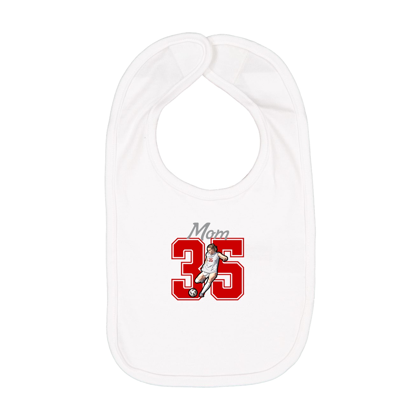Infant Bib — Mothers Day Shirsey in White