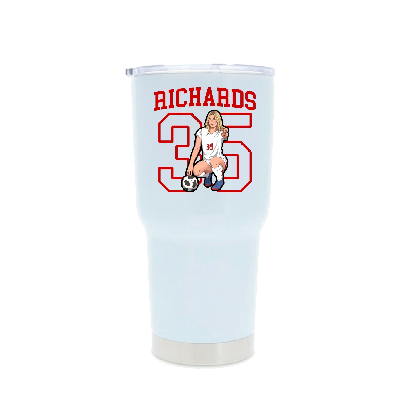 30oz Stainless Steel Tumbler — Shirsey in White