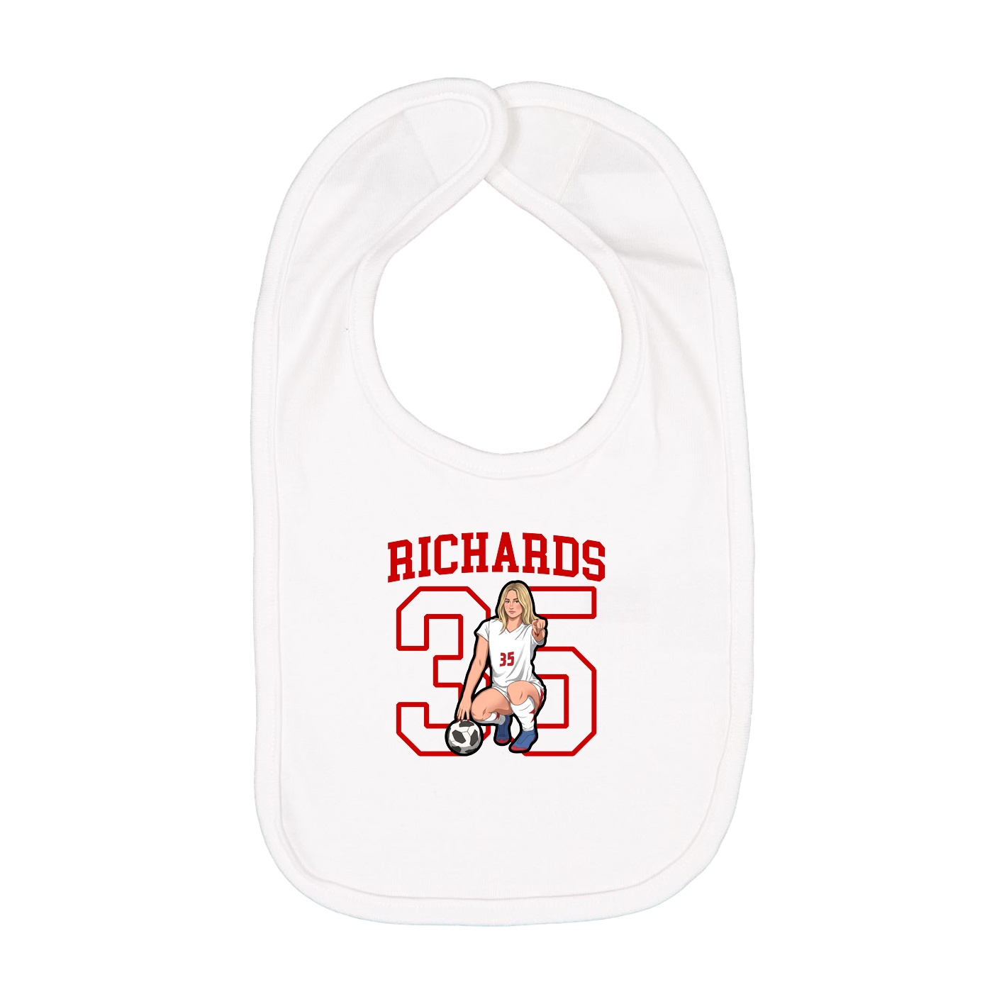 Infant Bib — Shirsey in White
