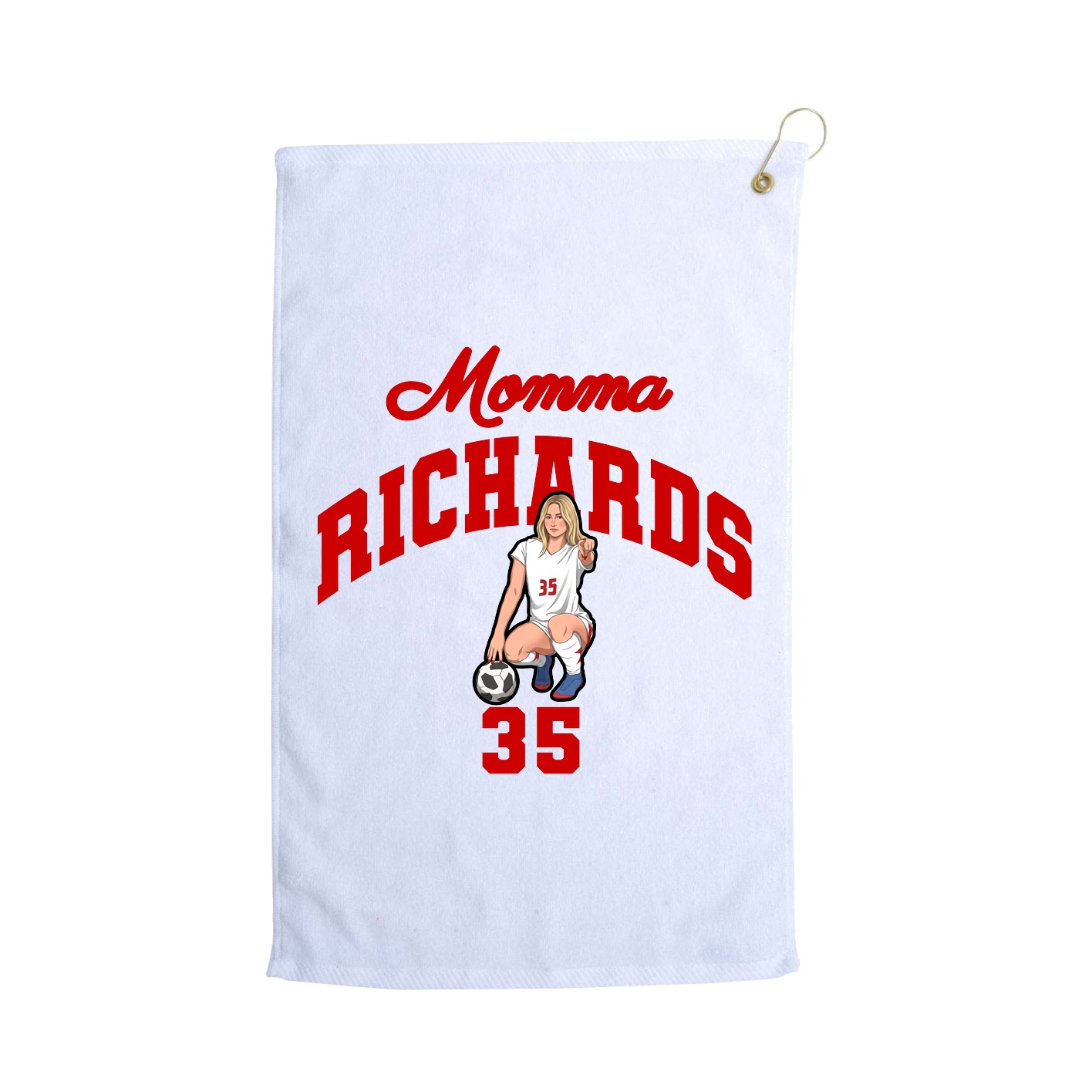 Golf Towel — Mothers Day Arch in White