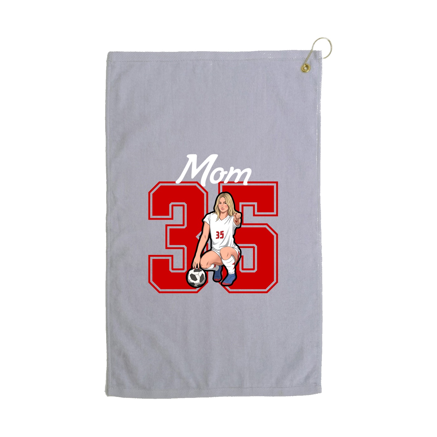 Golf Towel — Mothers Day Shirsey in Grey