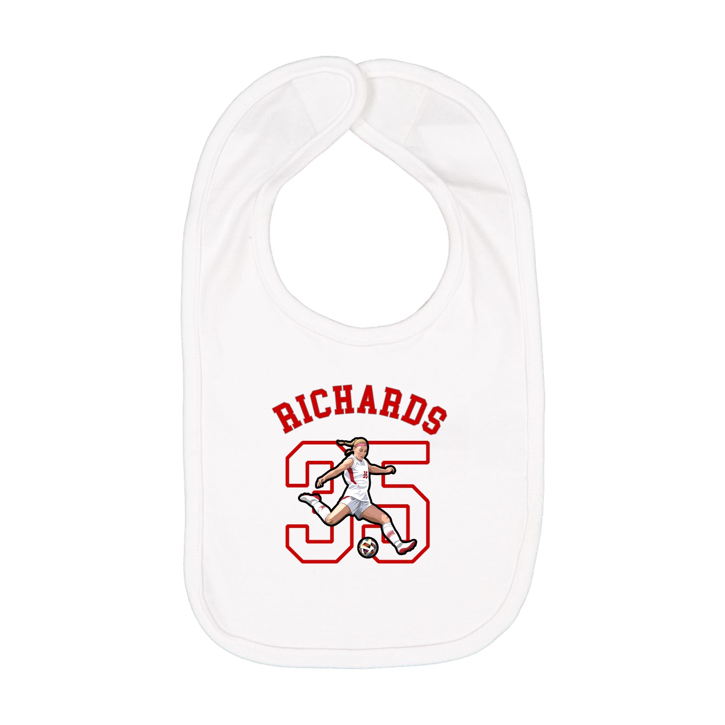 Infant Bib — Shirsey Arch in White