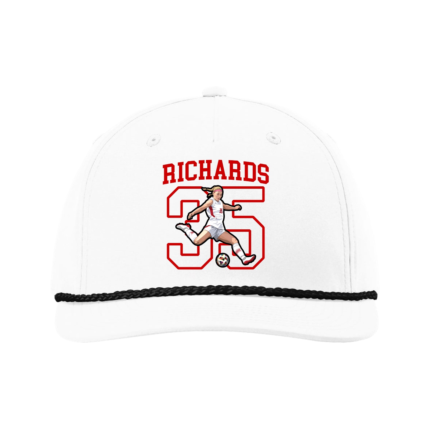 Five-Panel Classic Rope Cap — Shirsey in White