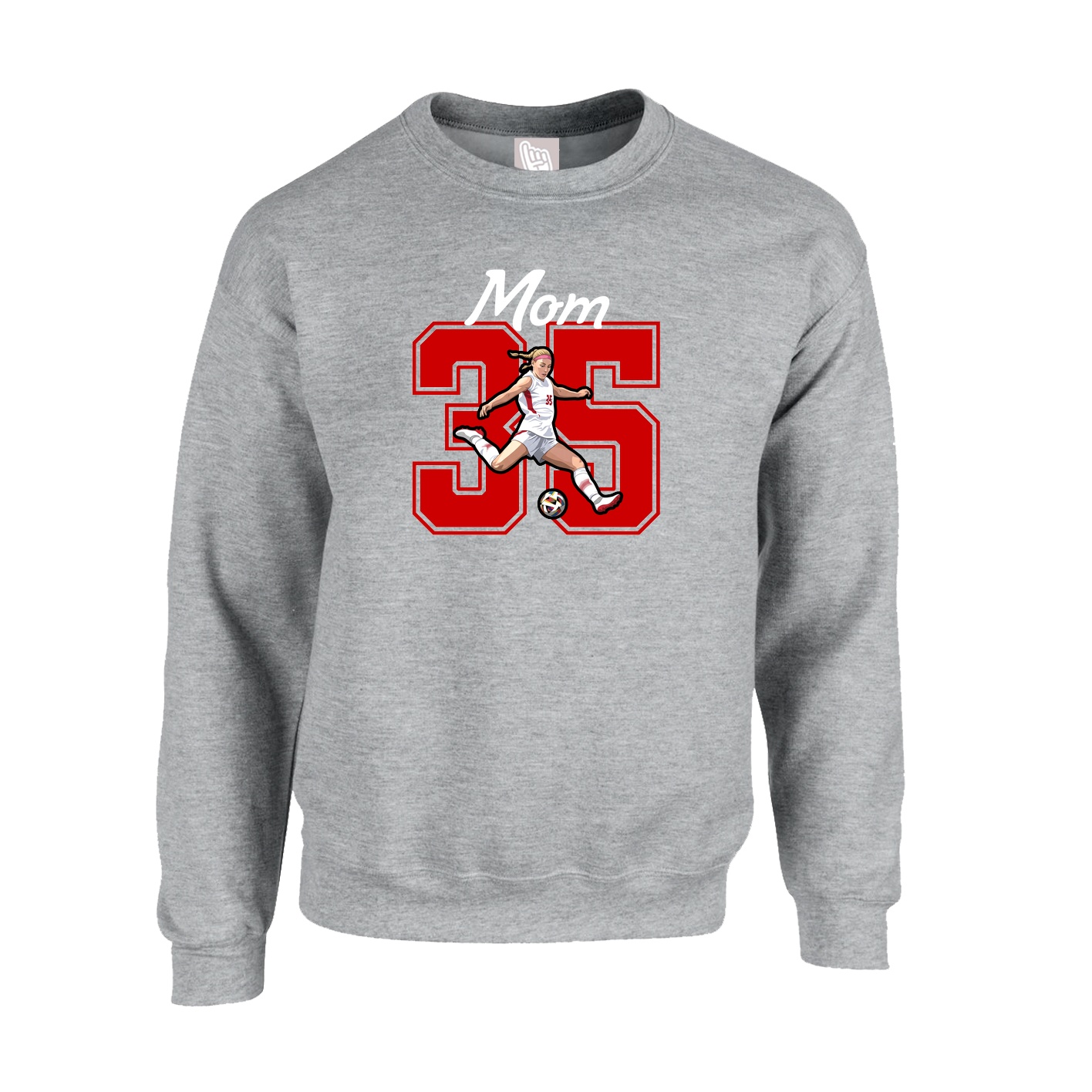 Fleece Crew — Mothers Day Shirsey in Grey