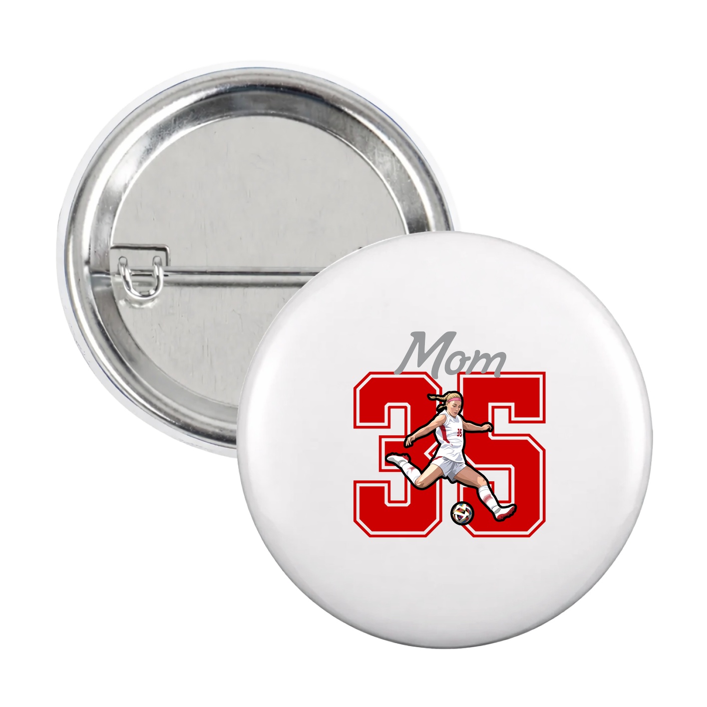 Game Day Button — Mothers Day Shirsey in White