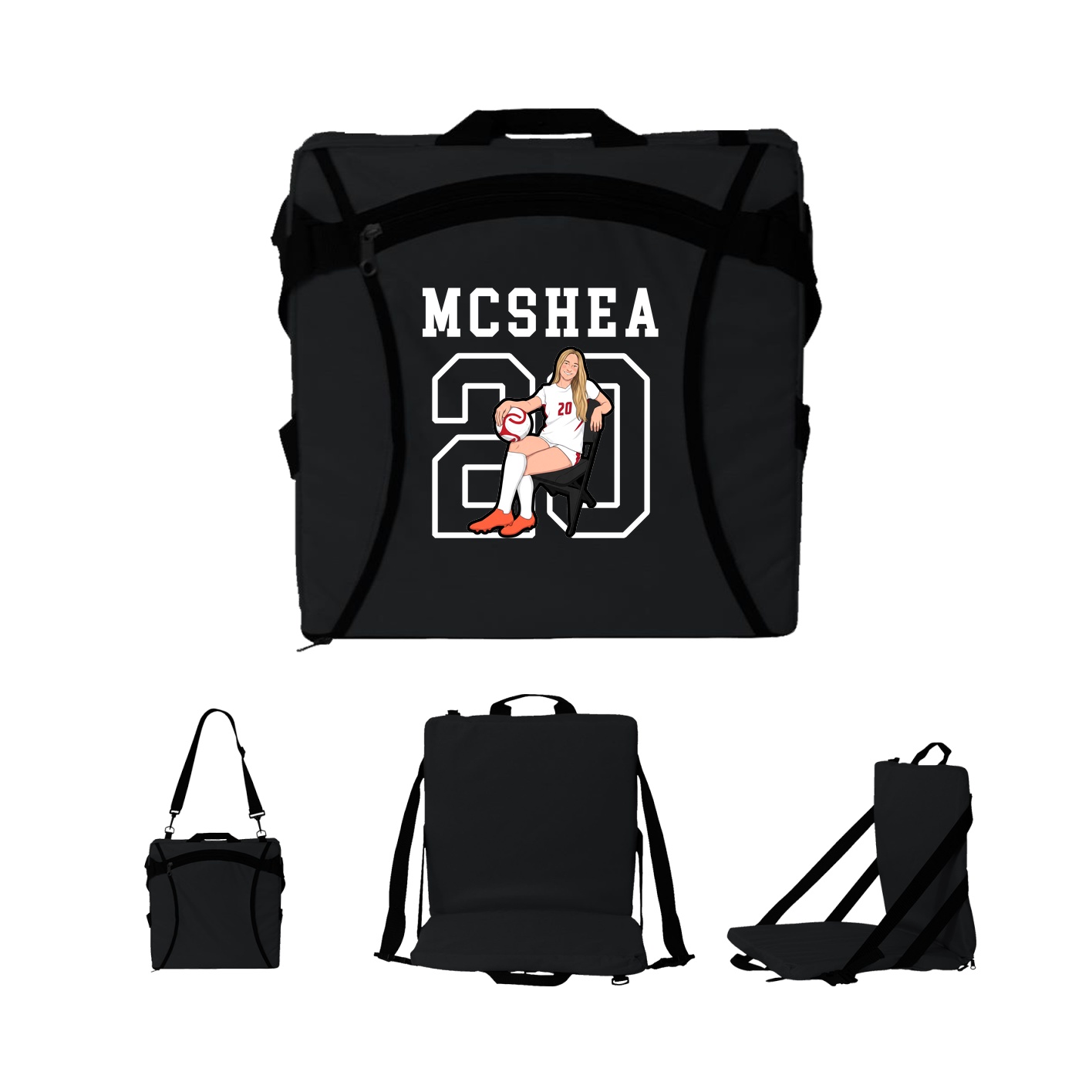 Folding Stadium Seat — Shirsey in Black