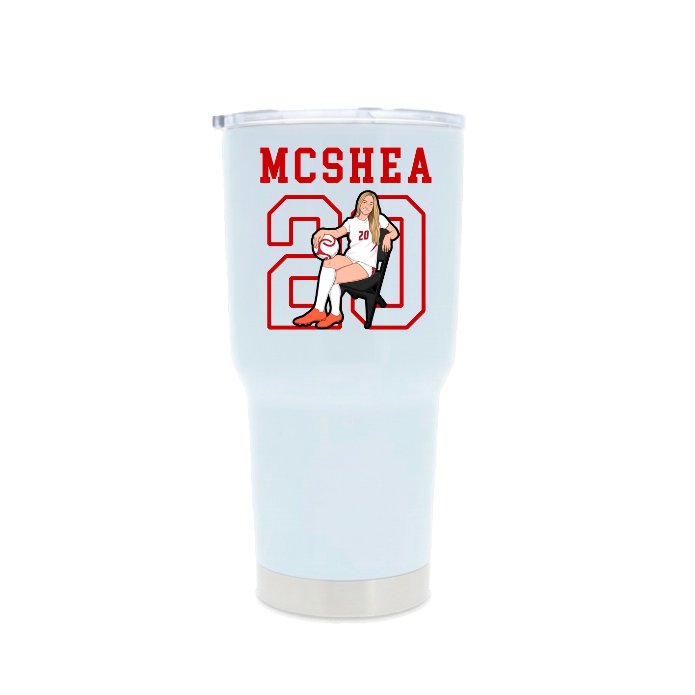 30oz Stainless Steel Tumbler — Shirsey in White