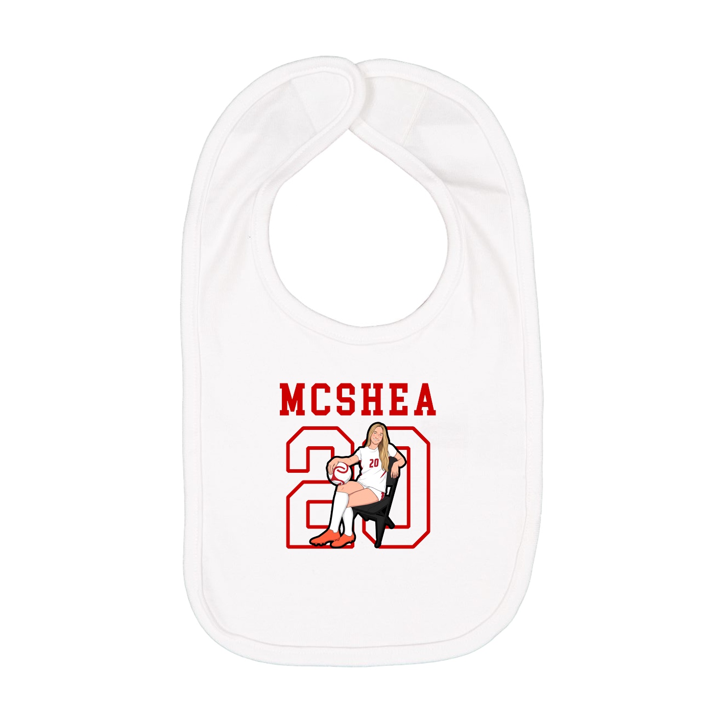 Infant Bib — Shirsey in White