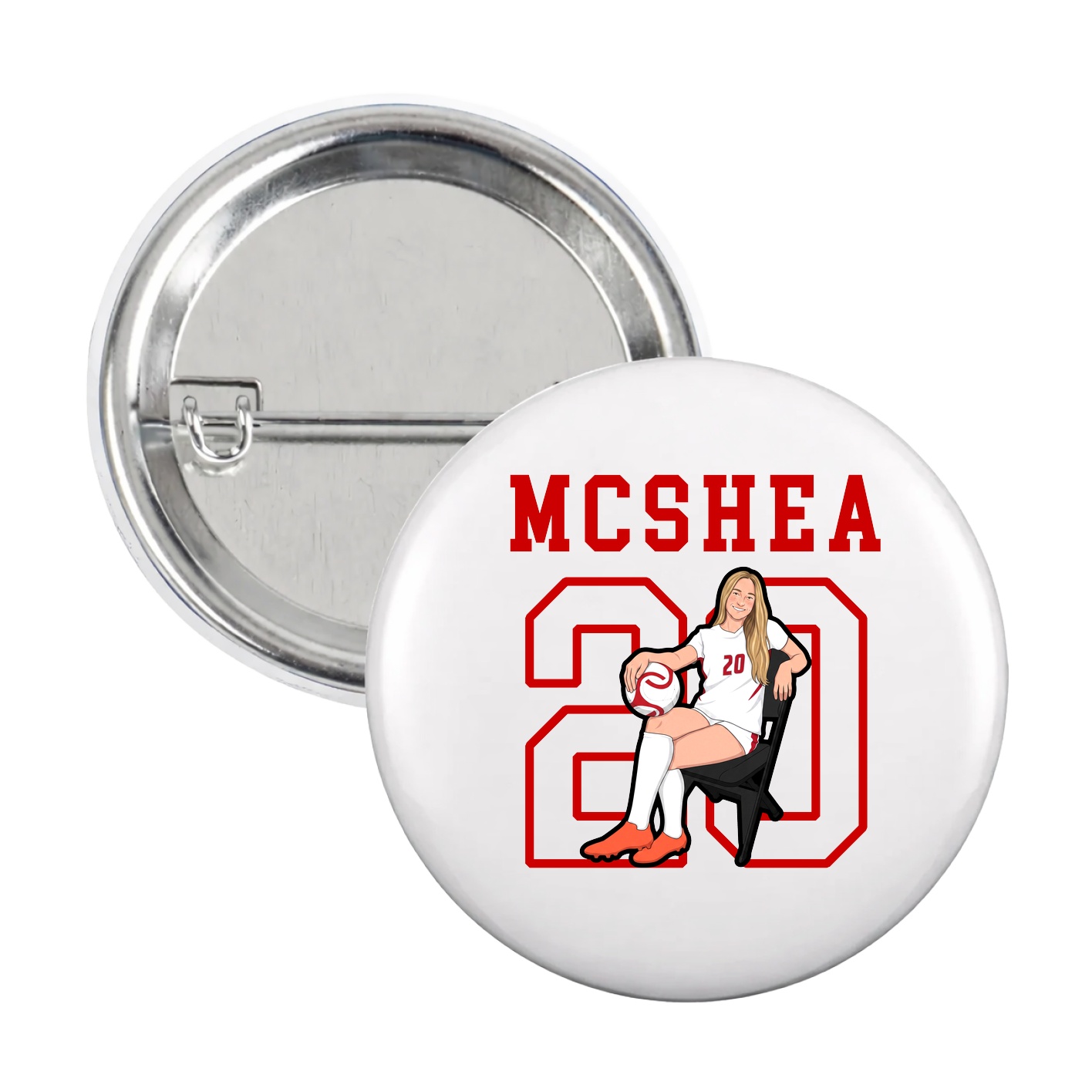 Game Day Button — Shirsey in White