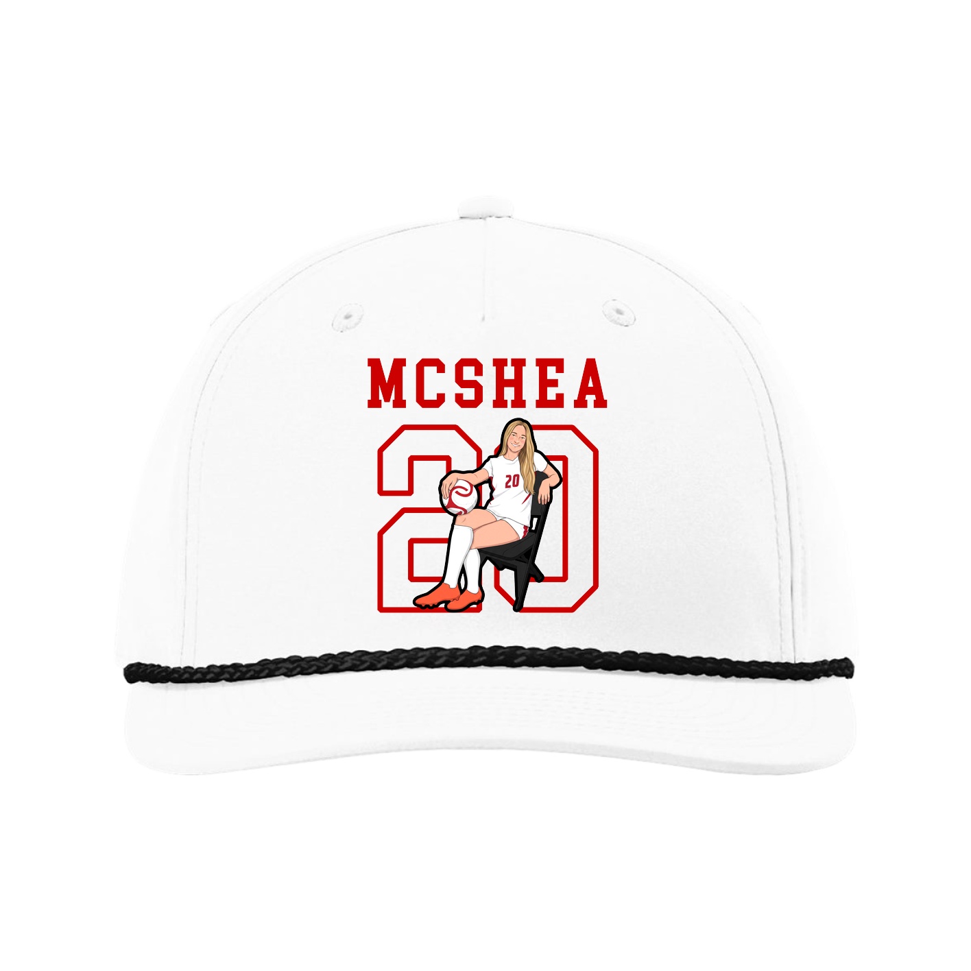 Five-Panel Classic Rope Cap — Shirsey in White