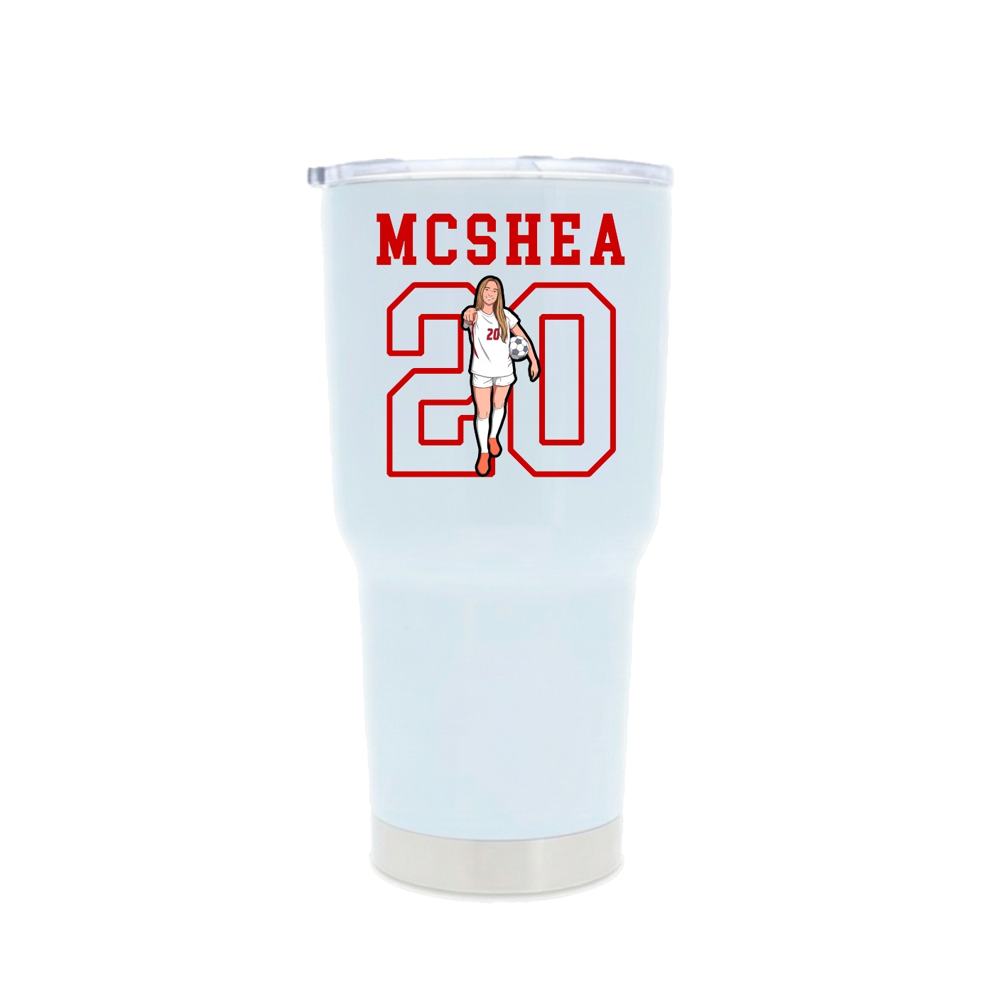 30oz Stainless Steel Tumbler — Shirsey in White