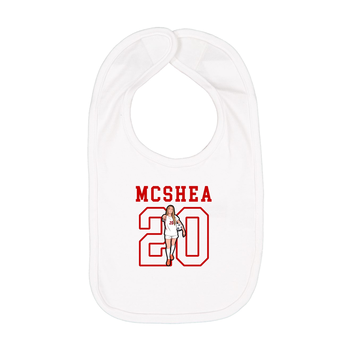 Infant Bib — Shirsey in White