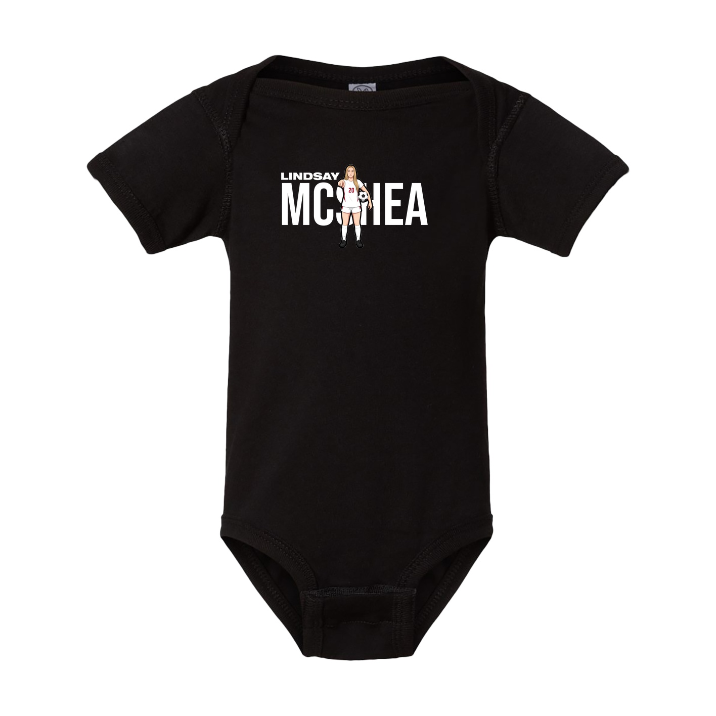 Baby Onesie — Player Name in Black