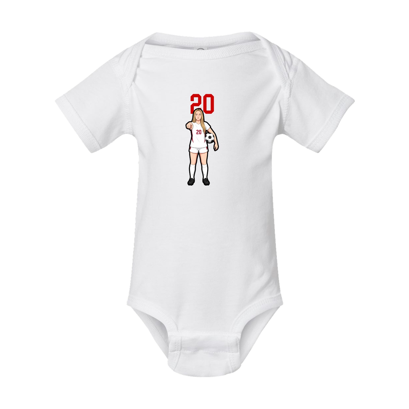 Baby Onesie — Number Top in White