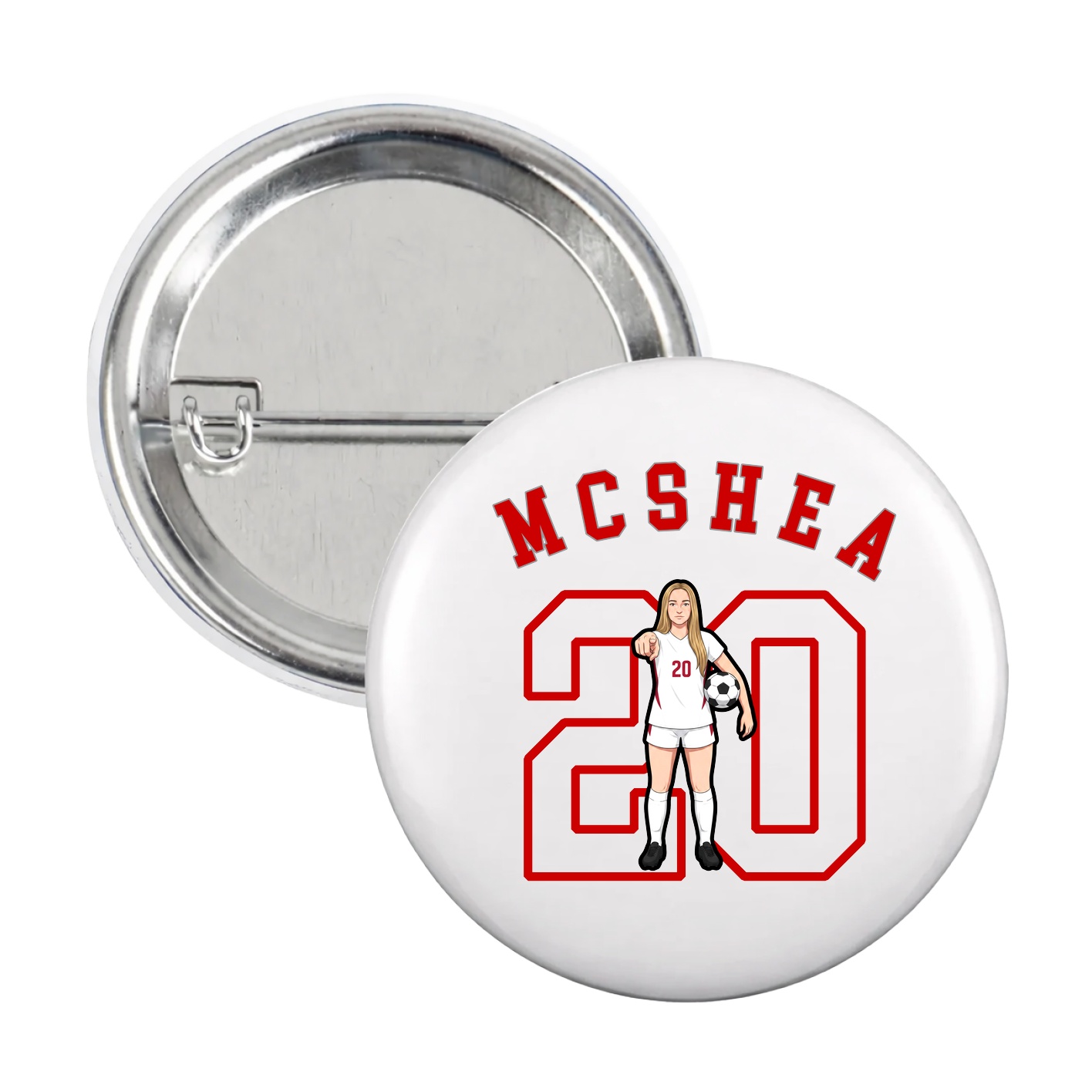 Game Day Button — Shirsey Arch in White