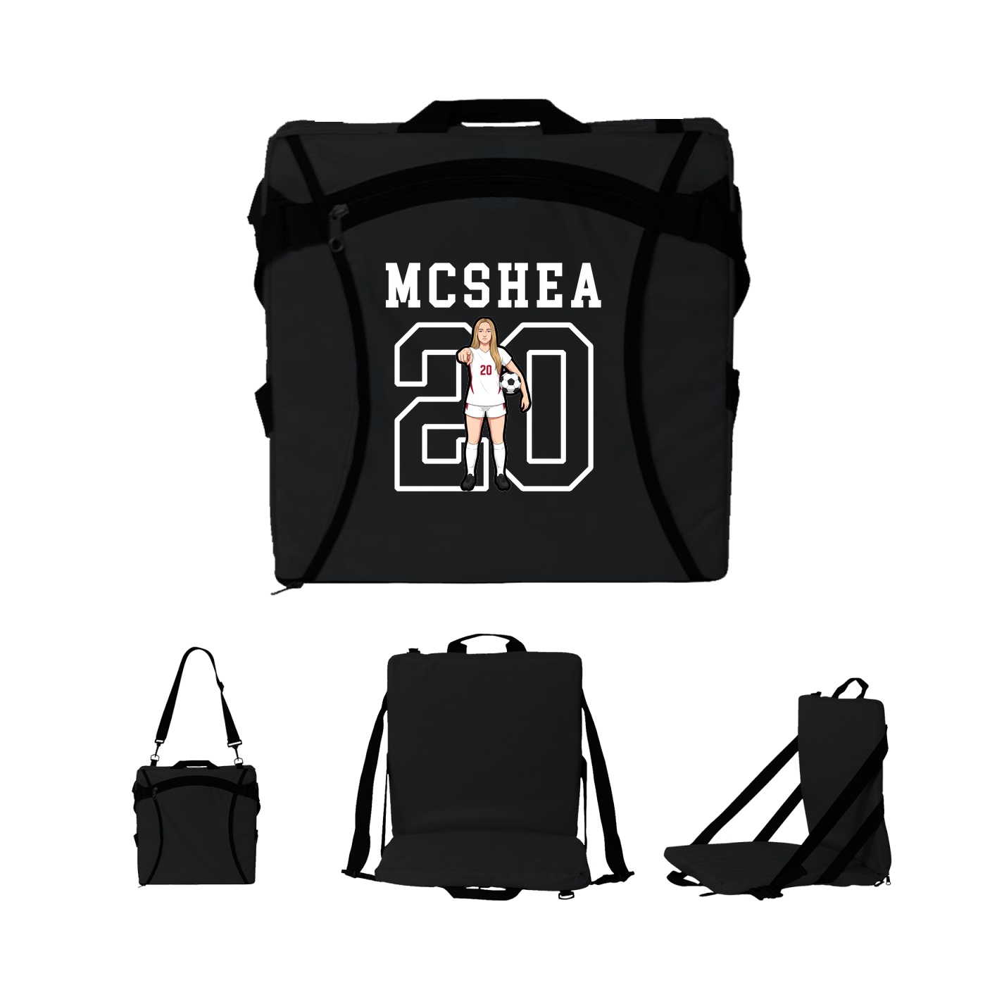 Folding Stadium Seat — Shirsey in Black
