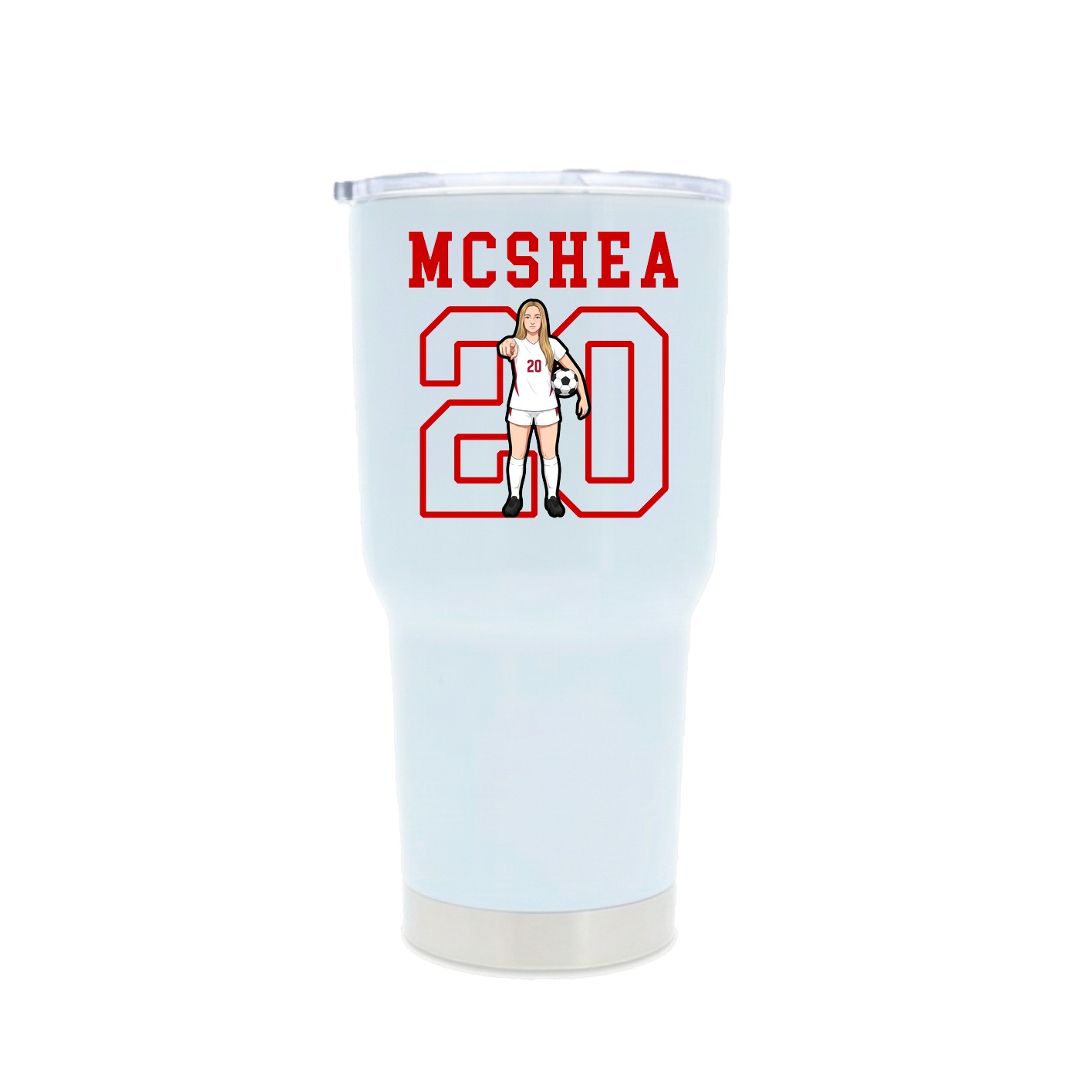 30oz Stainless Steel Tumbler — Shirsey in White
