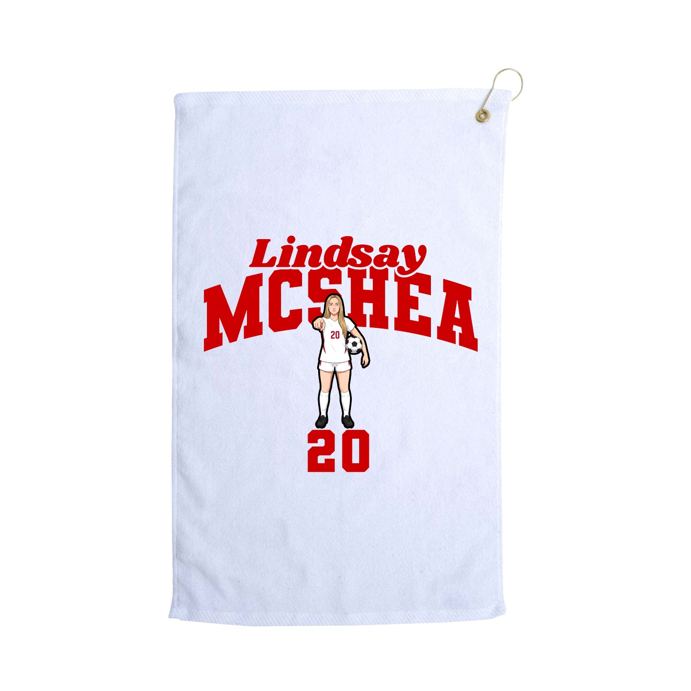 Golf Towel — Signature Arch in White