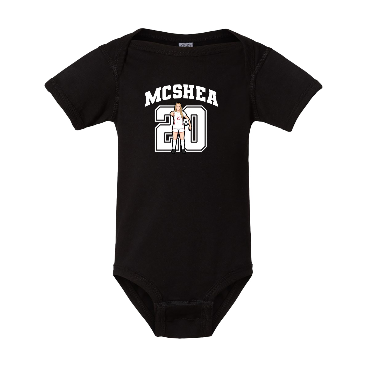 Baby Onesie — Number in Black