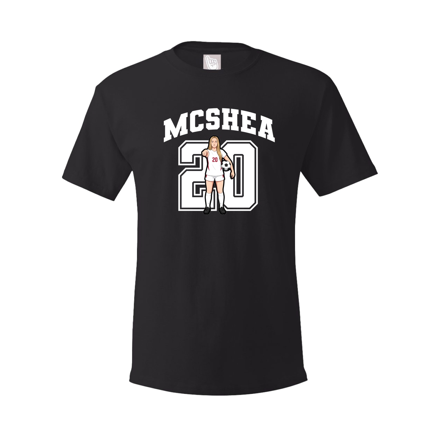 Youth Tee — Number in Black